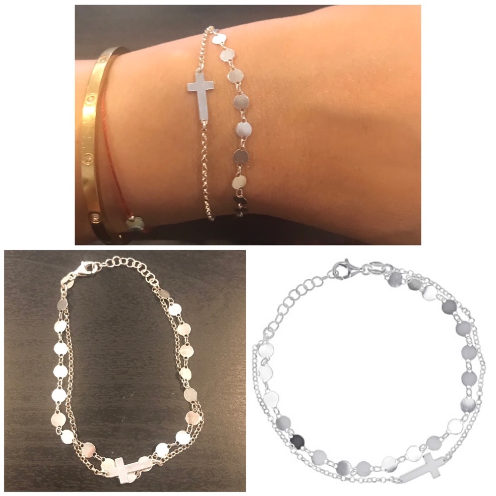 Sterling Sterling Criss Cross double bracelet